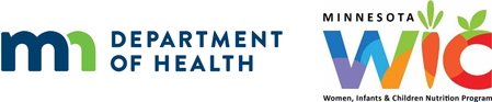 Minnesota Department of Health and WIC logos