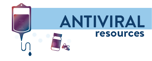 Antiviral Resources: medication bottle and IV bag