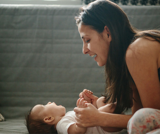 mom and baby