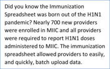 Did you know the immunization spreadsheet was born out of the H1N1 pandemic?