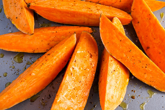 Roasted sweet potatoes