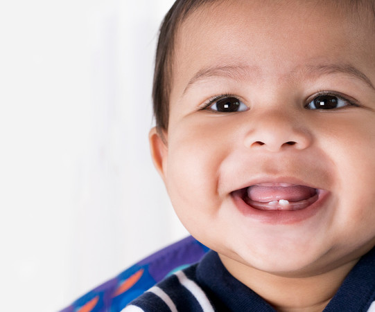 toddler smiling