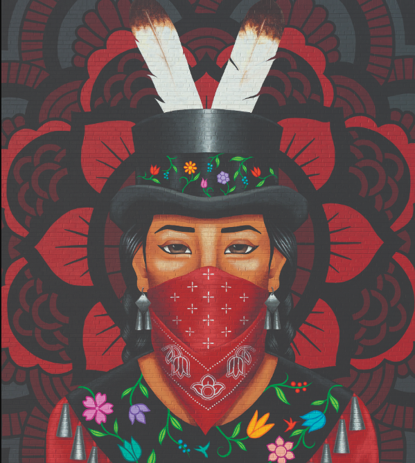 AICHO red mask AmIndian image