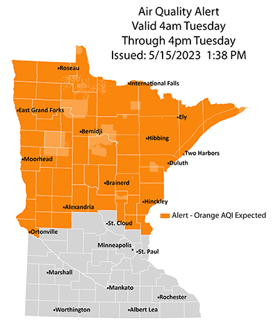 air quality alert map issued 5/15/23