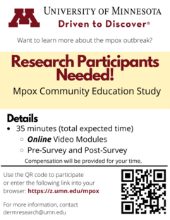 MPox Education Recruitment Flyer