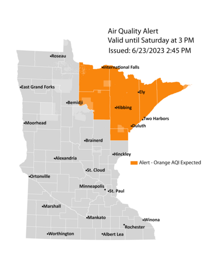 Air quality alert map 6/24/23