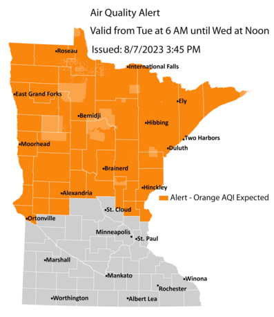 Air quality map 8/7/23