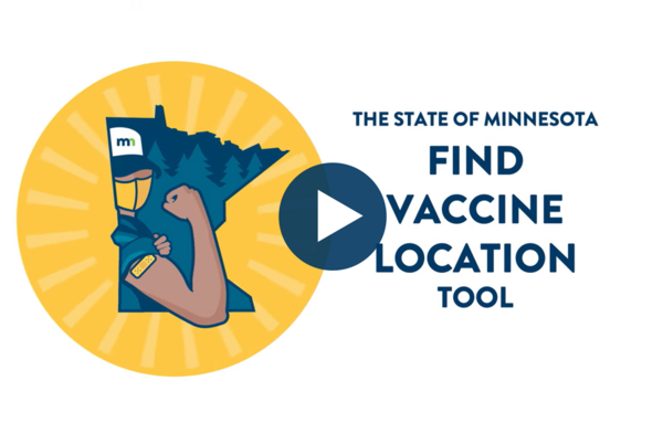 Find a vaccine location tool screenshot