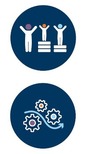 Equitable and supportive systems icons