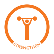 Circle with the words "strengthen" 