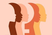silhouettes of womens faces