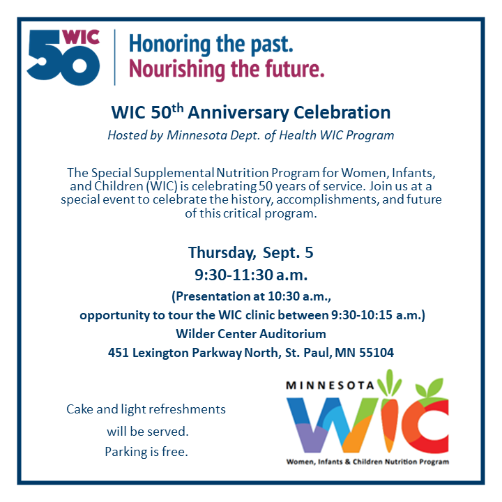 MN WIC 50th invite event 