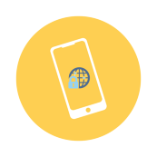 Smartphone with a lock screen