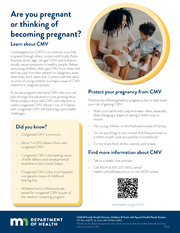 Expecting parent infographic flyer about CMV