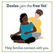 Doula supporting birthing person image