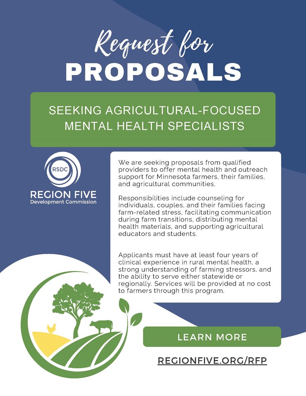 Region Five Development Commission RFP Flyer