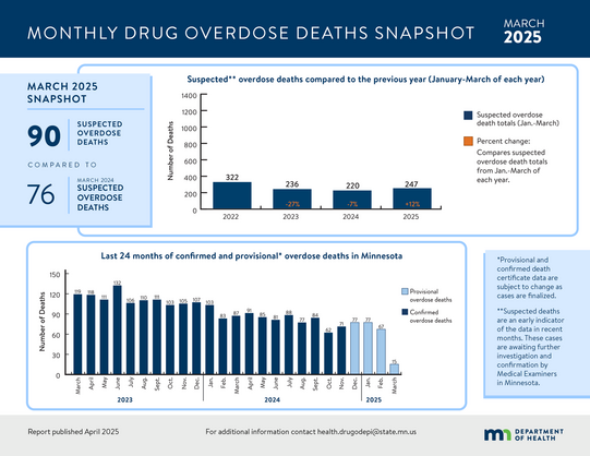 March Drug Overdose Snapshot Image.