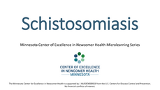 Schistosomiasis: Minnesota Center of Excellence in Newcomer Health Microlearning Series
