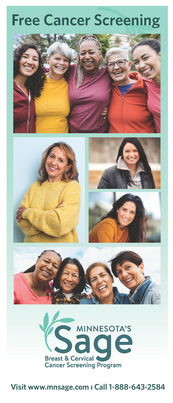 Sage Cancer Screening English Rack Card