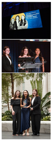 images of the team at the awards ceremony