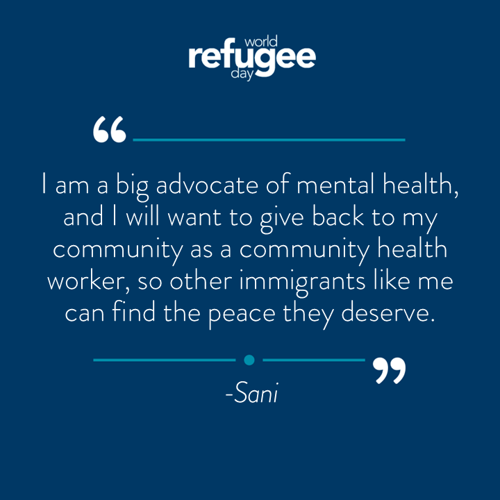 Sani, Ghanaian asylee, community health worker trainee at CHW Solutions