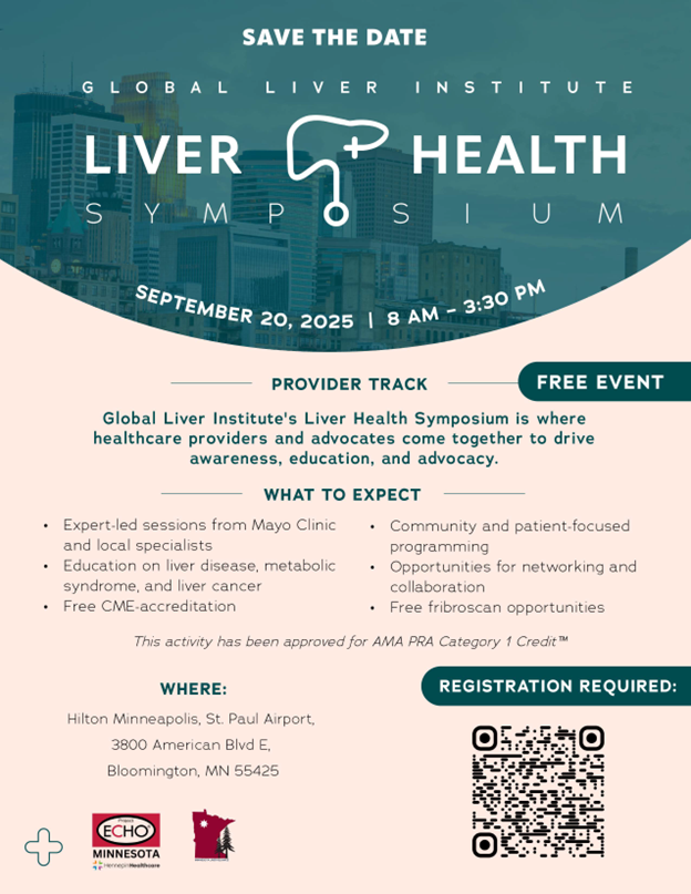 Save the date: Global Liver Institute Liver Health Symposium | Sept. 20 from 8-3:30
