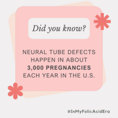 Neural tube defects happen in about 3k pregnancies each year in the U.S.