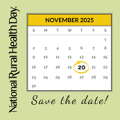 National Rural Health Day Save the Date graphic