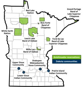 Minnesota's Tribal reservations and communities