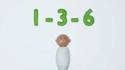 EHDI 1-3-6 guidelines in clay with a baby depicted in clay below