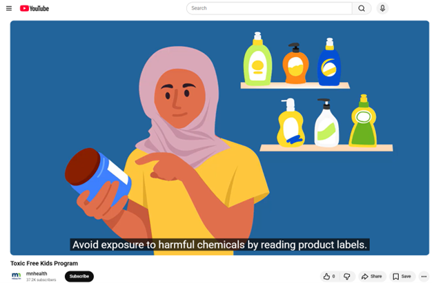 Screenshot of environmental exposure video