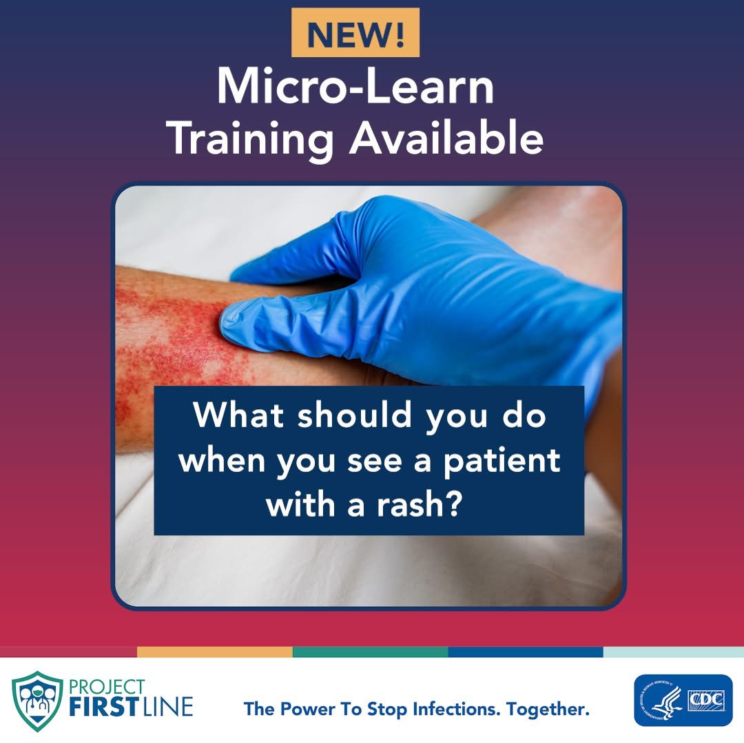 NEW micro-learn training available! What should you do when you see a patient with a rash