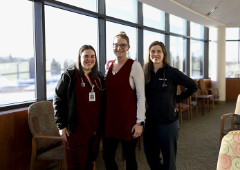 Three ladies, Fairview Mesaba staff