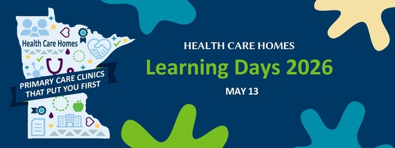 Blue banner with the Health Care Homes Learning Days logo on it advertising learning days 2026