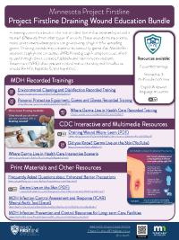 MDH Project Firstline Draining Wound Education Bundle