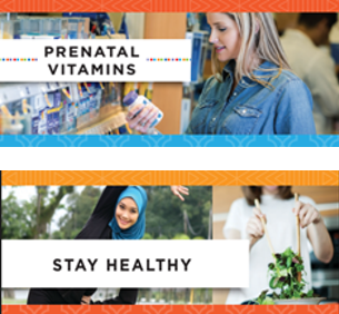 Screenshot prenatal vitamin and stay healthy ed card