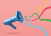 bull horn with ribbons