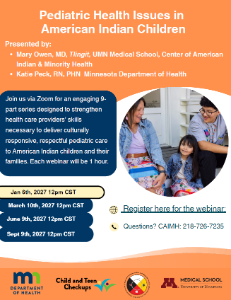 Pediatric Health Issues in American Indian Children Webinar