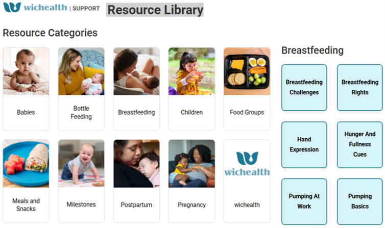 WIChealth.org Breastfeeding Resource Library image