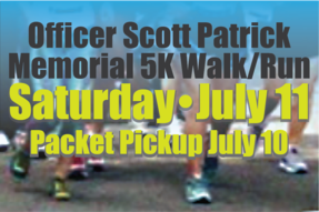 Officer Scott Patrick Memorial 5K graphic.