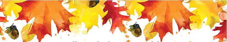 Decorative banner of autumn leaves and acorns