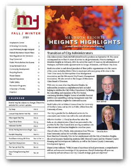 Cover of Fall/Winter Issue of Heights Highlights newsletter
