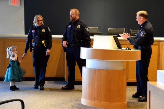 Police badge ceremony