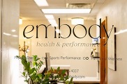 embody logo on window
