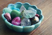 Crystals in a bowl