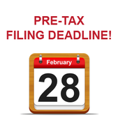 Pre-tax filing dealine is February 28, 2017.