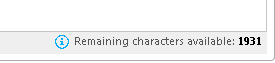 Change Item Text Box Character Count