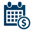 Calendar and money icon
