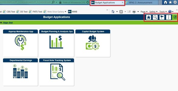 Budget Applications Tab