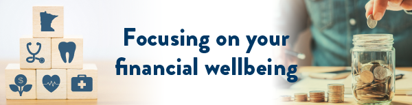 focusing on your financial wellbeing putting money in bank